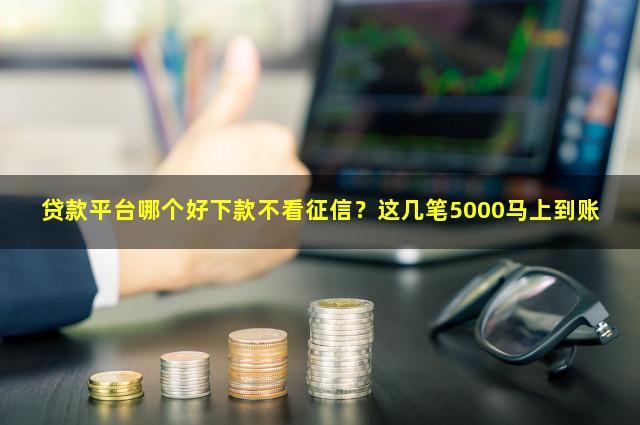 贷款平台哪个好下款不看征信？这几笔5000马上到账