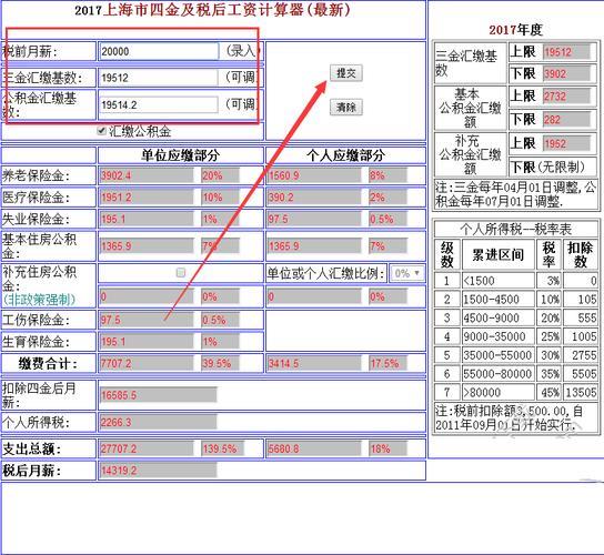 上海五险一金及税后工资计算器，助你快速了解工资情况