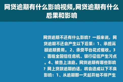 网贷逾期两三天有什么影响？