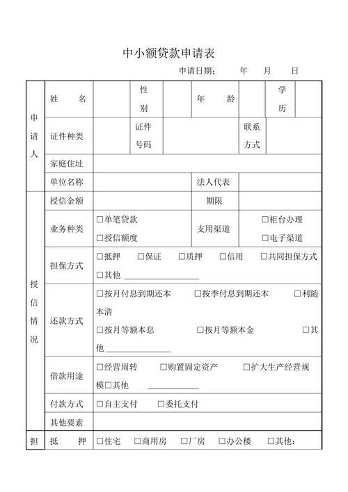 小额贷款如何申请？